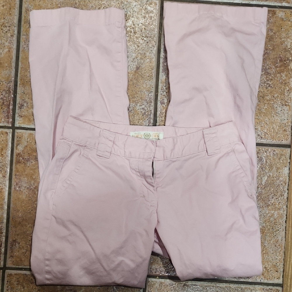 J. Crew Light Pink Flare Chino Size 2  Classic Twill